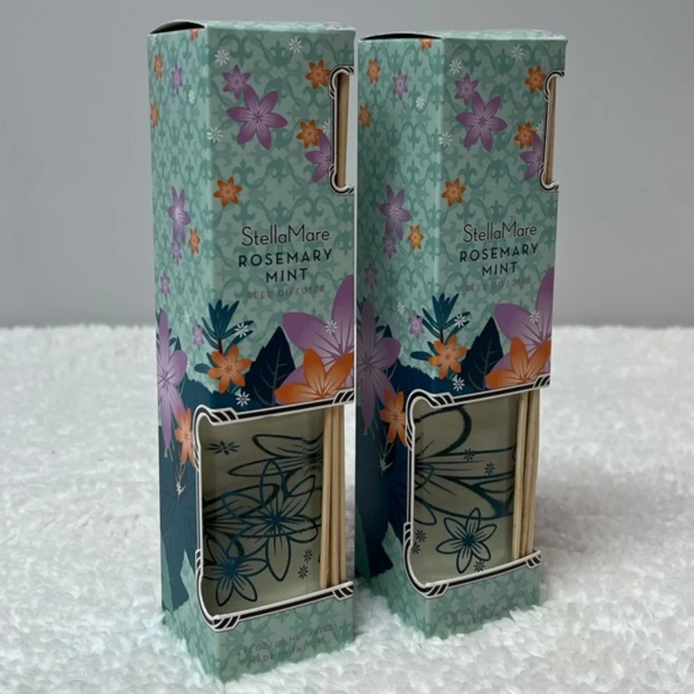 StellaMare by Pacifica Rosemary Mint Reed Diffuser Set of 2